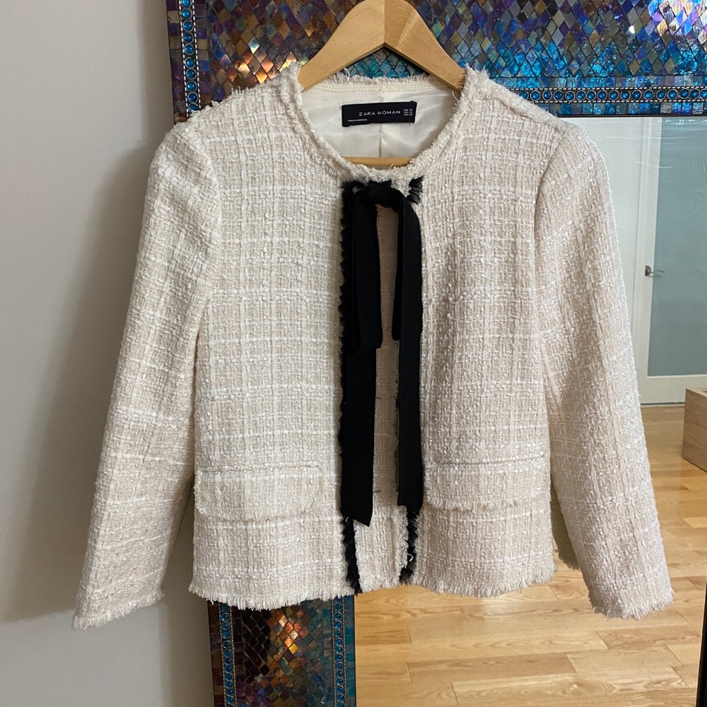 Zara womens crop blazer